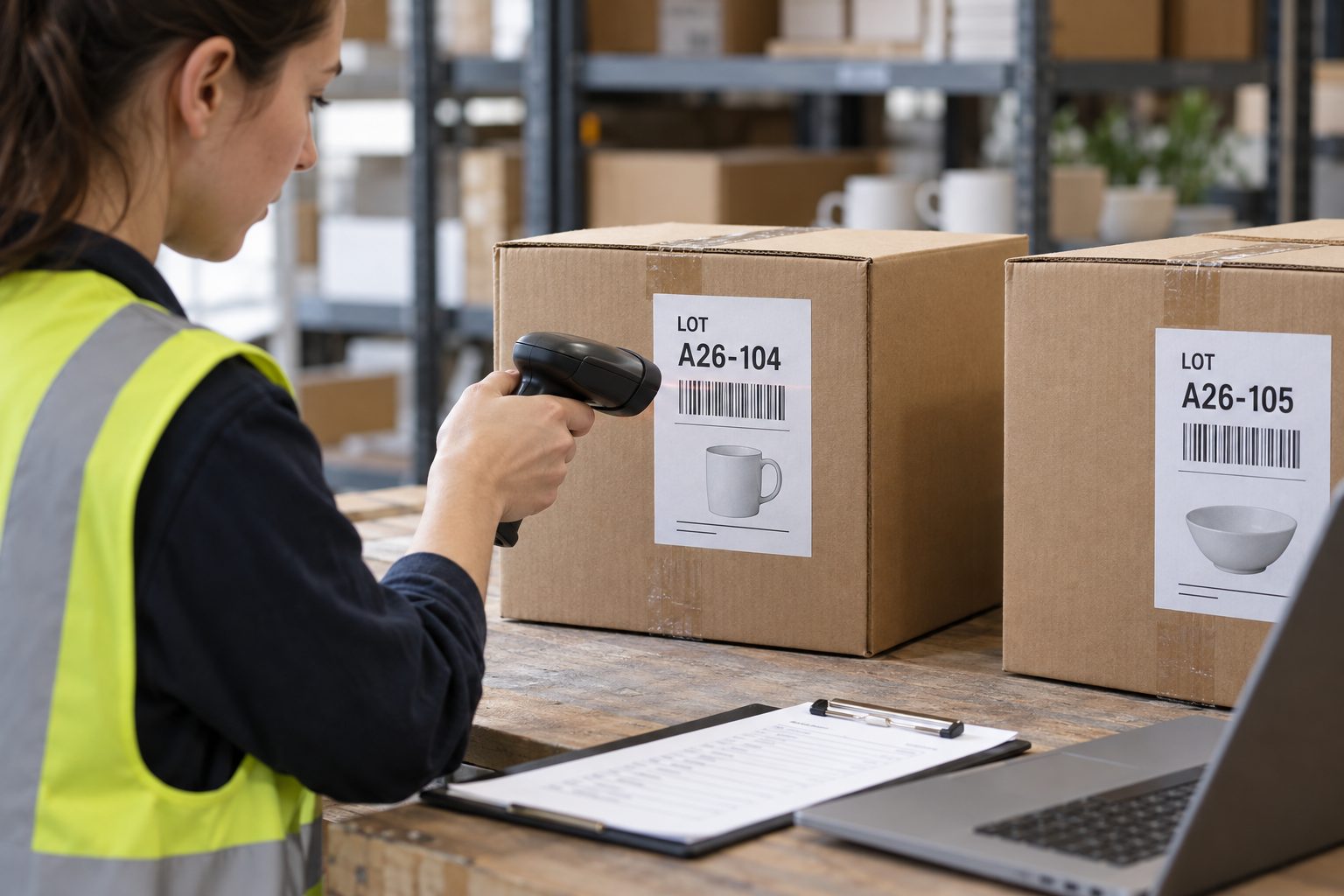 Batch traceability for wholesalers: linking receipts, stock movements and dispatches