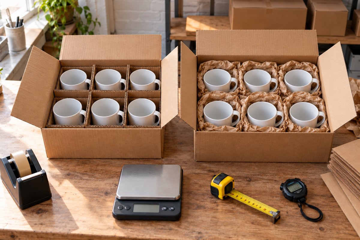 Packaging trials: how to compare protection, packing time and delivery cost